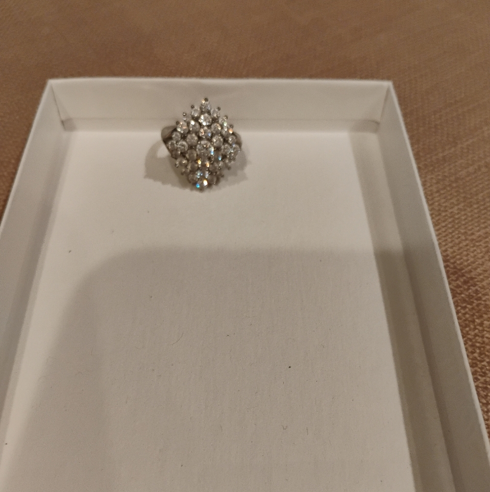 Silver 925 Diamond Ring - image 2